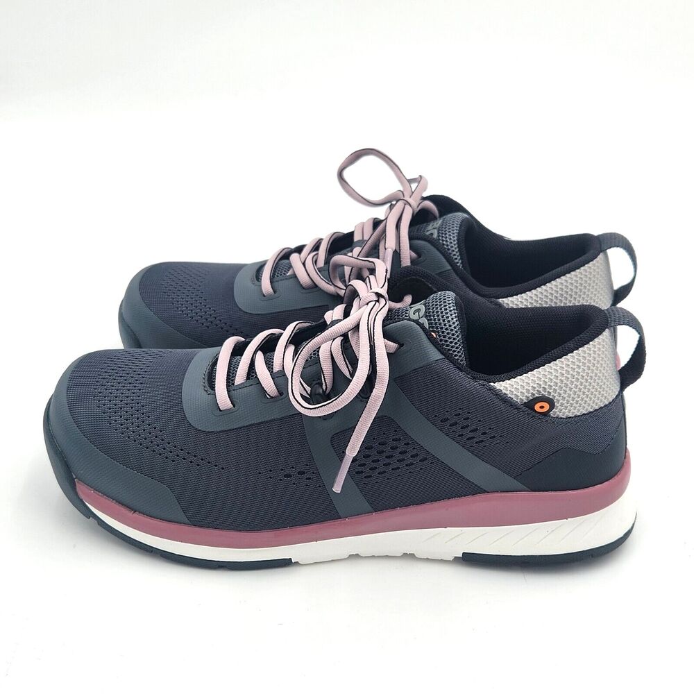 BOGS Safety Toe Shoes Womens 9.5 Gray/Pink Composite Work Sneakers ASTM NEW - Picture 4 of 11